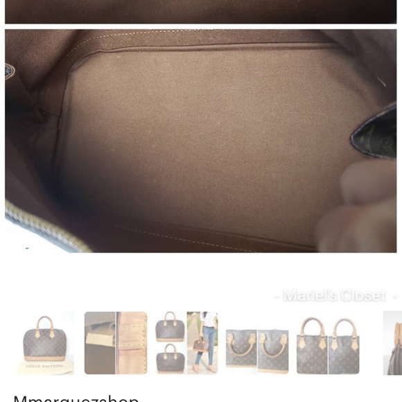 AUTHENTIC LOUIS VUITTON MONOGRAM ALMA Brown Handbag Purse Bag LV Canvas Leather - Picture 10 of 10